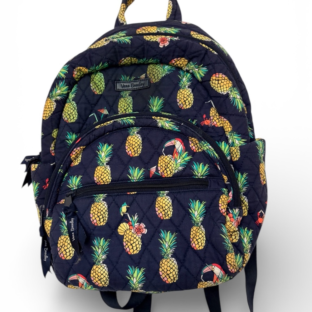 Vera Bradley Small Pineapple Print Backpack - Dark Blue
